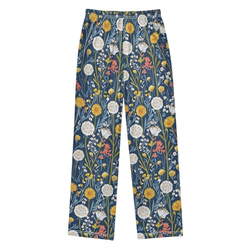 Countryside Wildflowers Boys Pants for Kids Jogger Pants with Pockets S2