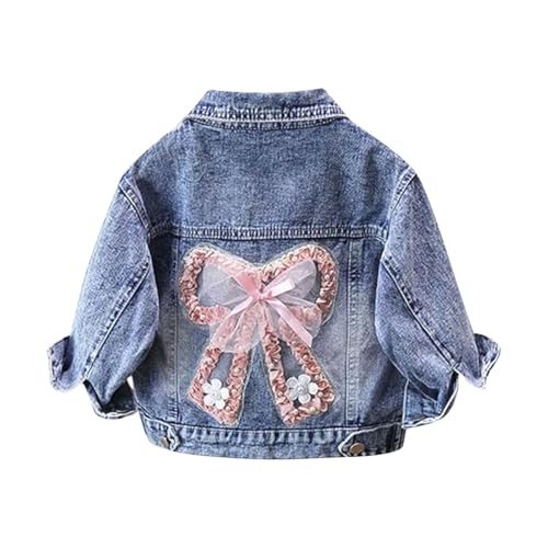 Moonker Denim Jacket for Teen Girls 3D Flower Graphic Button Down Aesthetic Trendy Jean Coat Fall Winter Warm