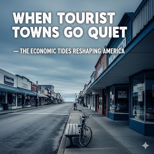 『When Tourist Towns Go Quiet — The Economic Tides Reshaping America』のカバーアート