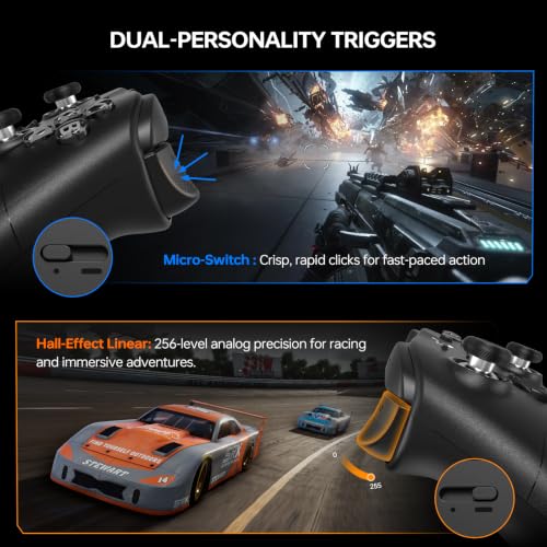 Image of GuliKit ES MAX Gaming Controller,Fast Bluetooth Wireless & Wired Gamepad