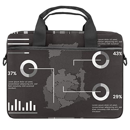 Protégez votre ordinateur portable 13.3" avec style grâce au motif Ghana noir