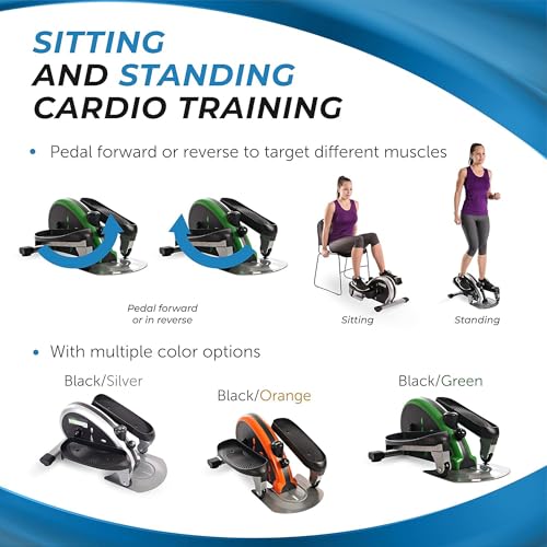 Image of Stamina Inmotion Compact Strider Foot Exercise Machine - Under Desk Elliptical - Standing or Seated Elliptical Fitness Equipment