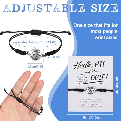 36 Pcs Volleyball Team Gifts Volleyball Party Favors Bulk Include 12 Volleyball Drawstring Bag Gift Bags 12 Adjustable Volleyball Bracelet 12 Cards for Team Players Gift Sport Themed Supplies3