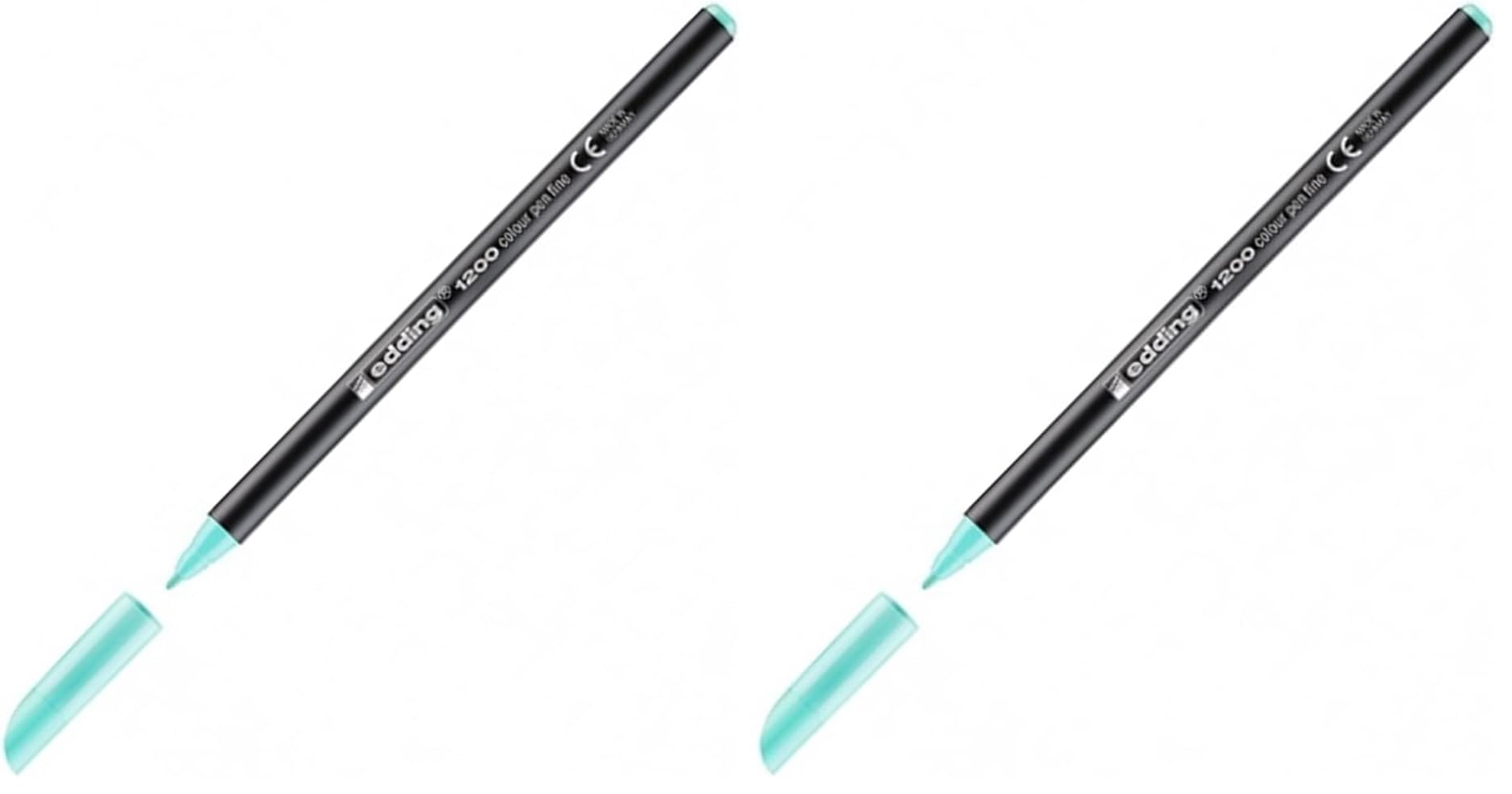 Edding 1200 ince uçlu keçeli kalem - tatlı nane - 1 kalem - yuvarlak uçlu 1 mm (2 paketi)