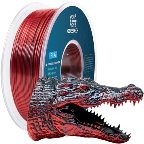 GEEETECH Silk Dual Color Filament 1 75mm 1KG/Spool für 3D Drucker Silk Schwarz&Rot
