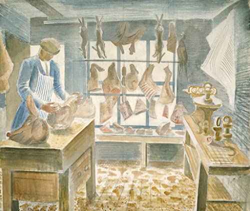 Lienzo de la carnicería de Eric Ravilious poster moderno 60x90cm