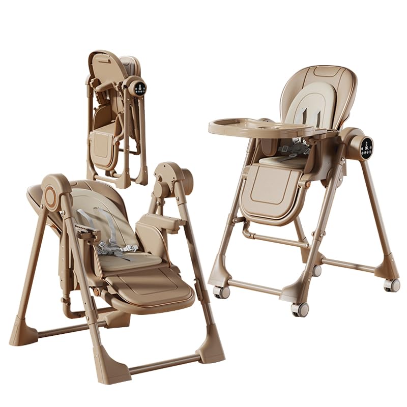 Veitoalioy Mode Repas 2 en 1 et mode Swing, Chaise Haute pour Bébé Chaise de Salle à Manger,...