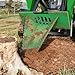 Heavy Duty Stump Bucket for Skid Steer Quick Attach, AR400 Serrated Edge Tree Scoop Digger, Tractor Loader Attachment for Root Removal, Green