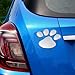 Oun Nana 3D Chrome Dog Paw Footprint Sticker Decal Auto Car Emblem Decal Decoration (4pcs)