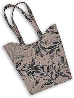 Gharibo Bags Womens Tree Leaves Casual Printed Linen Tote Bag W230017B 33 X 39 Pink