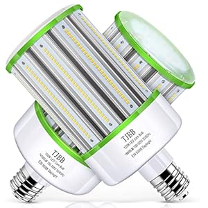 TJBB 2-Pack 120W LED Corn Light Bulb,E39 Mogul Base 5000k Daylight,16,800lm, 400W HPS/Metal Halide Replacement for Commercial & Industrial High Bay Lighting,Parking lot,Factories,120 to 277V