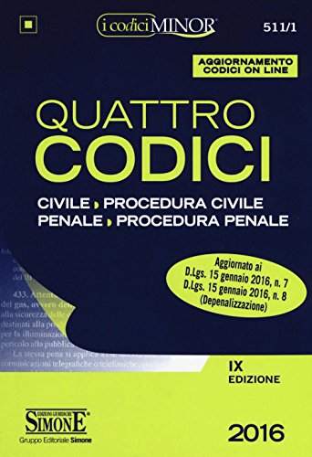 Quattro codici. Ediz. minor. Con aggiornamento online