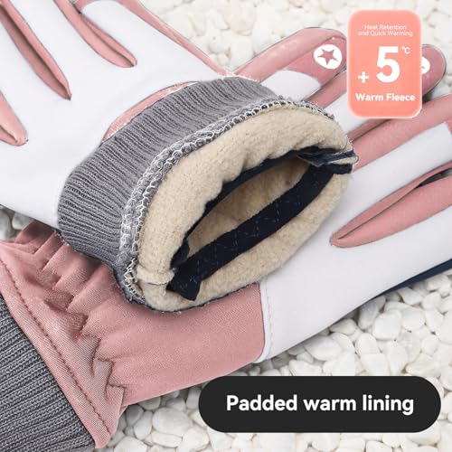 Image of PARDUS Kids Sport Gloves - Fleece Lining for Warmth, Suitable for Primary School Boys and Girls, Thickened for Biking and Snow Play, Windproof and Waterproof Cycling Gloves