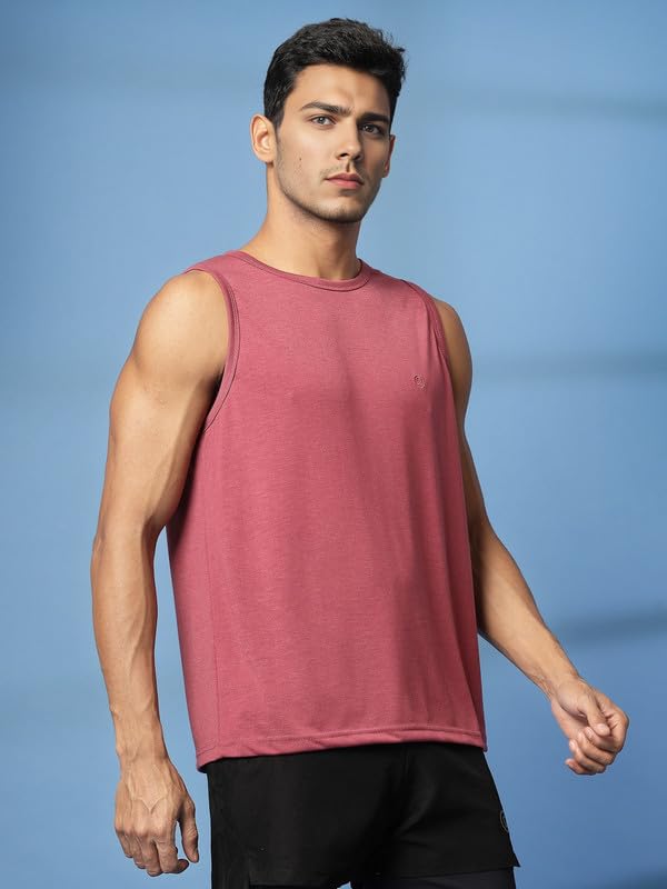 Image of CHKOKKO Tank Tops Sleeveless T-Shirt for Men Gym Wear Vest Solid Stylish Round Neck Running Sando for Sports Workout Fitness & Casual or Beach Wear