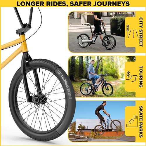Ultraverse Bike Inner Tube for 20 X 1.75/1.95/2.10/2.125 inch Bicycle Tire Sizes with Schrader Valve - Rubber Tubes for Kids MTB, BMX, Cruisers – Set of 2 - Thumbnail 7
