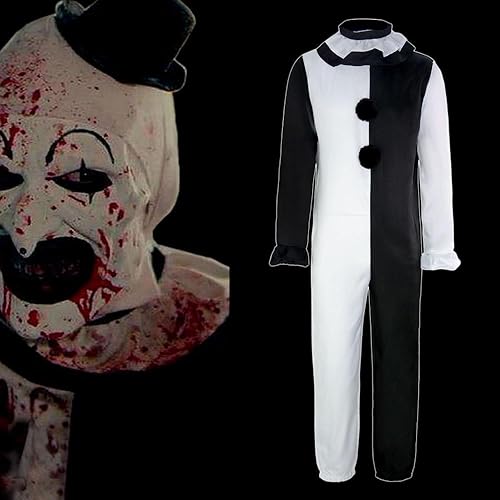 Miniatura 6 de Art Terrifier - Disfraz de payaso asesino con máscara, disfraz de payaso asesino aterrador, disfraz de Halloween, accesorios de cosplay