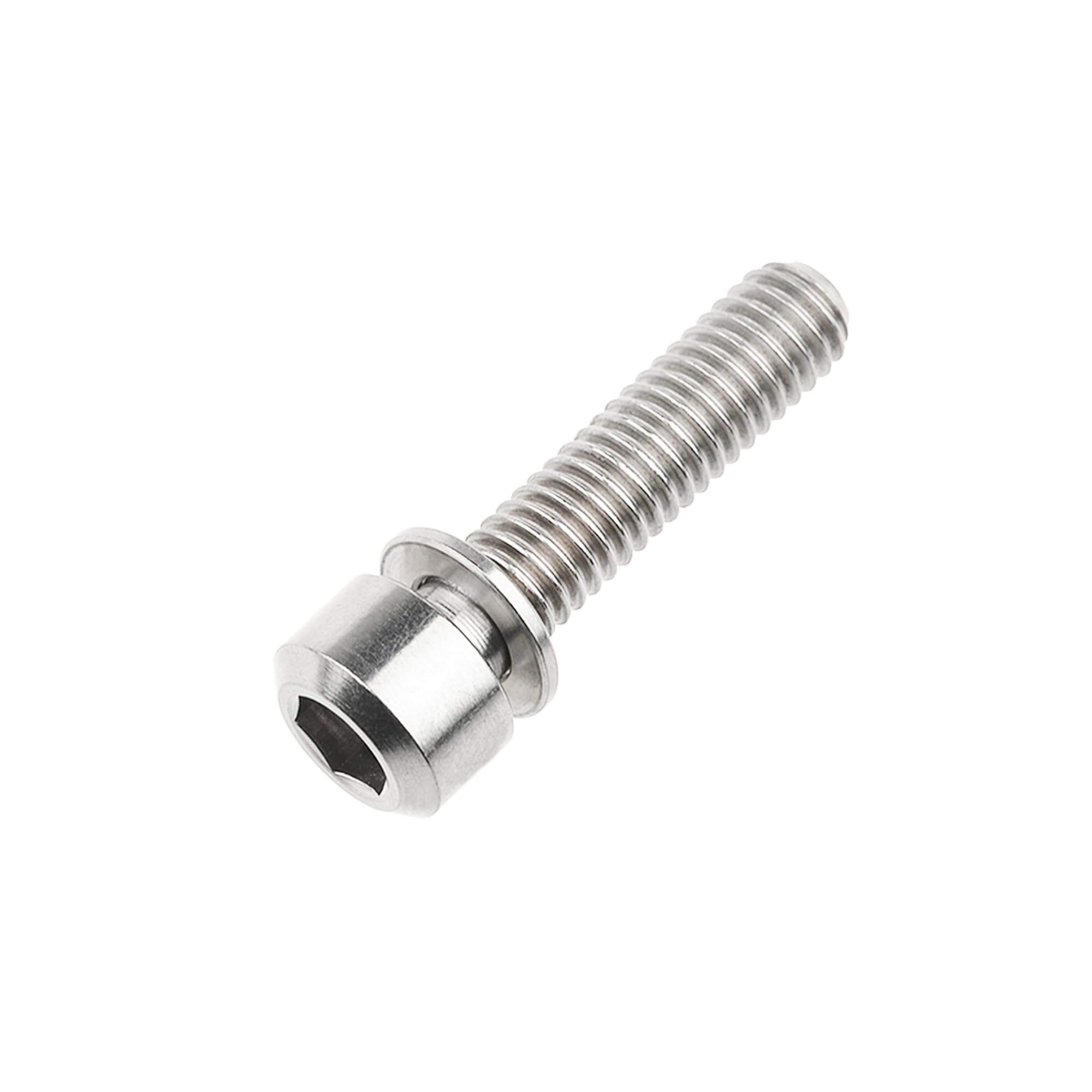 Wanyifa Boulons Allen hexagonaux en titane avec rondelles à vis pour moyeu de frein de vélo V fixe M6 x 25 mm, Normal Titanium Wanyifa Boulons Allen hexagonaux en titane avec rondelles à vis pour moyeu de frein de vélo V fixe M6 x 25 mm, Normal Titanium
