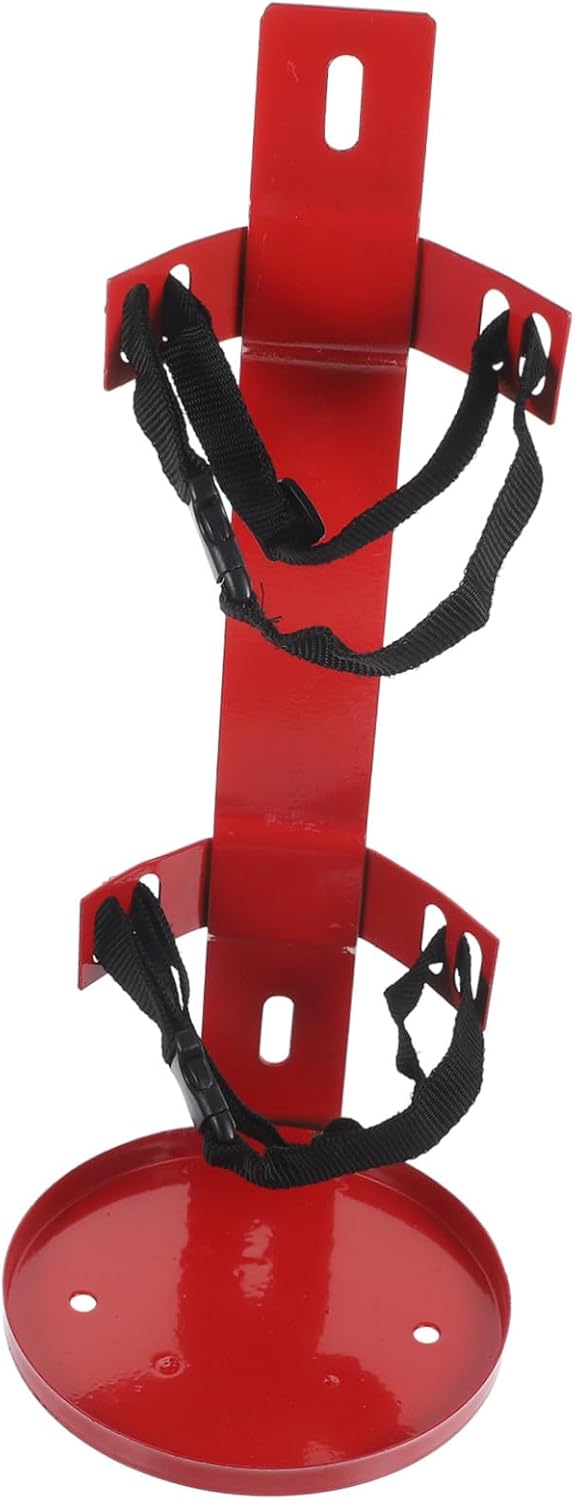 Adjustable Fire Extinguisher Mounting Holder with Heavy-Duty Straps Compatible Fire Extinguisher Bracket for Wall Classroom Home Office Boat Vehicle Use Easy Installation