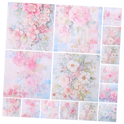 NUOBESTY Revistas 24 Hojas Tarjeta De Papel Del Material Del Manual. Material De Diario Material Para Papel Para Hacer Tarjetas Papel De Diario Cuenta Suministros Para Manualidades