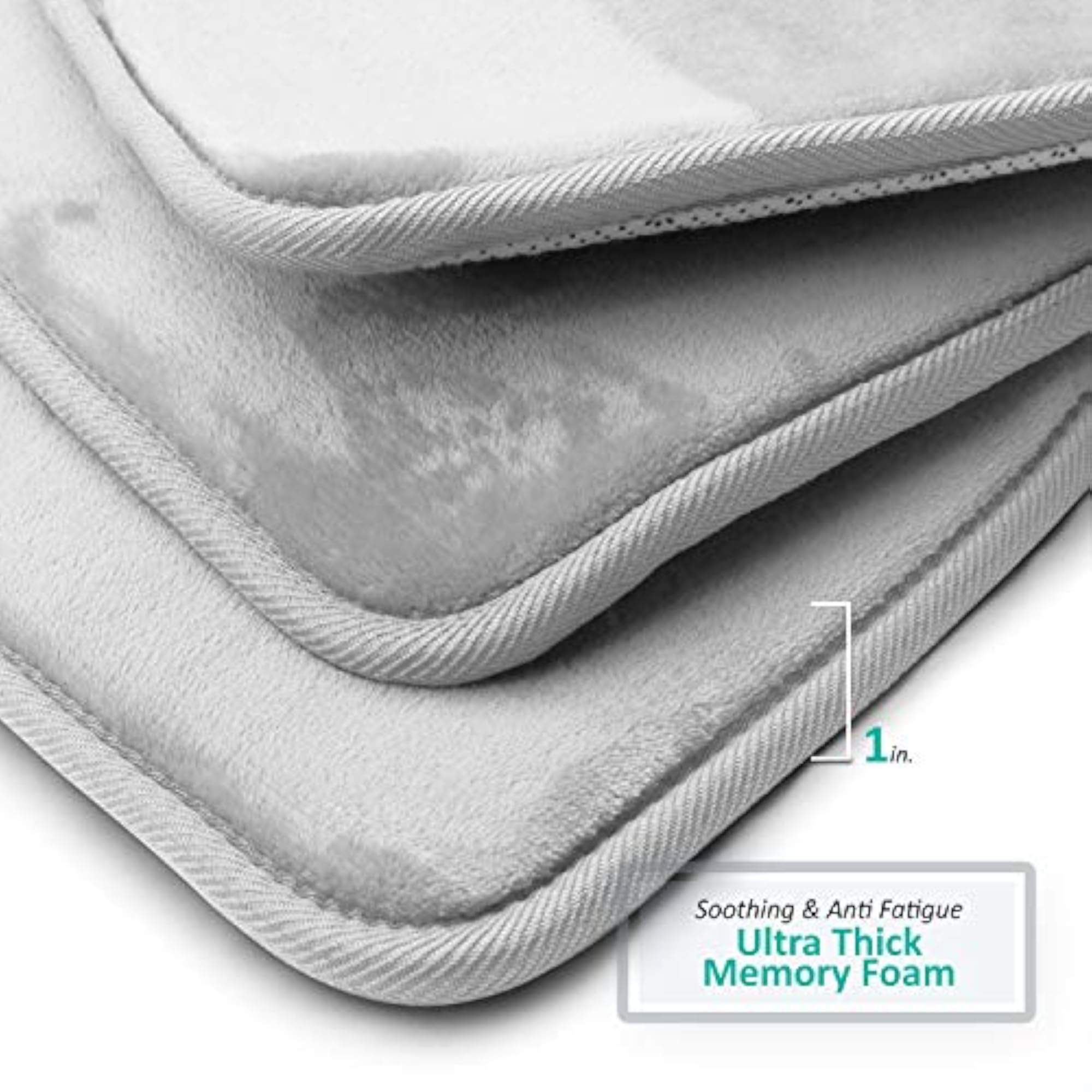 Ultra Soft Plush Bath Mat, Non-Slip Velvet Memory Foam