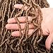Leeven 24 Inch Distressed Faux Locs Crochet Braids 6 Packs New Soft Locs Strawberry Blonde Long Messy Goddess Locs Pre Looped Curly Wavy Dreadlock Synthetic Hair for Black Women #27