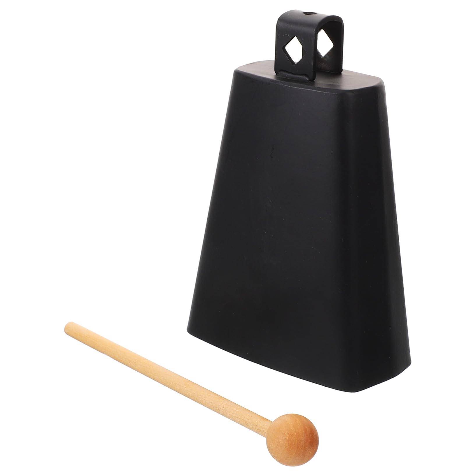 WOONEKY Cencerro de Metal Compacto para Percusión con Baqueta Instrumento Portátil para Eventos Deportivos y Práctica Musical para Principiantes y Desarrollo Rítmico Infantil