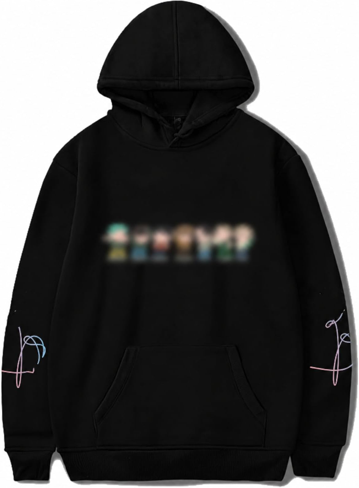 Love Yourself Hoodie Women Men K-POP Hoodies Sweatshirt Jungkook RM V Jin Sport Pullover for Bangtan fans(Black,Small)