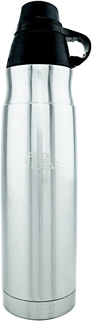 FlexWear 800ml/27 Ounce Double Walled Vacuum Insulated Stainless Steel Water Bottle for Hot or Cold Drinks, BPA Free, Hydration Bottle