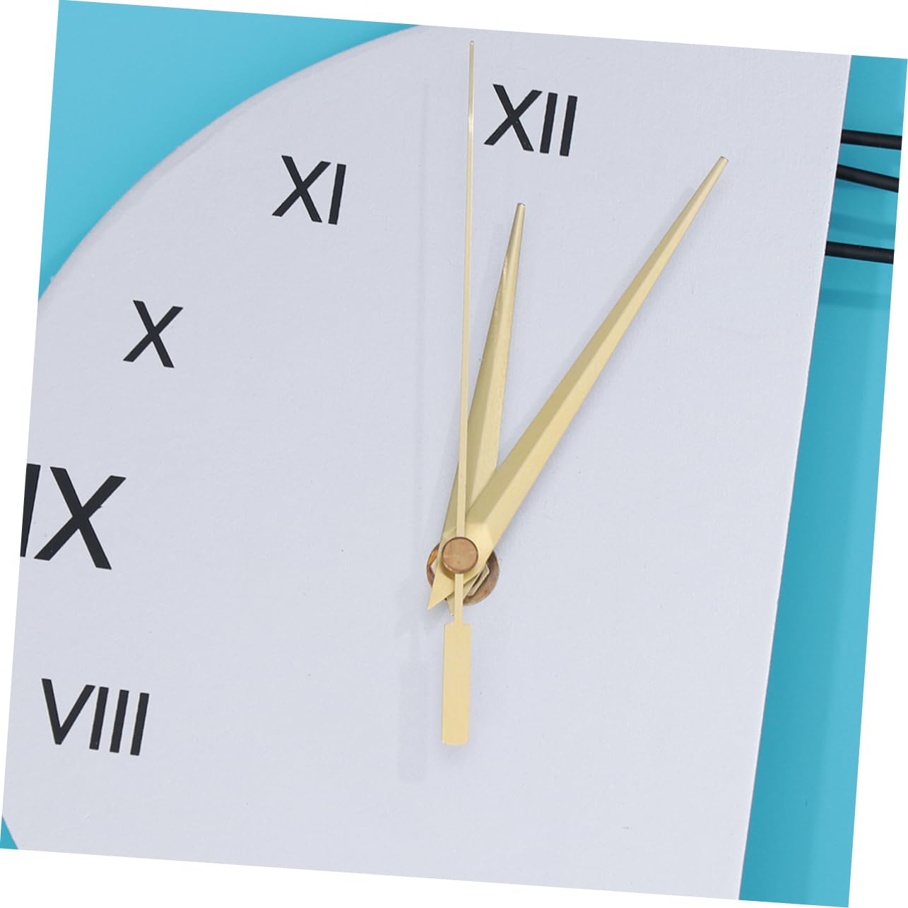 Moderne Wanduhr Mond Sonne Geräuschlos aus Eisen und Holz