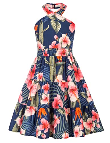 Mädchen Prinzessin Elegant Weich Swing Bunt Lang Sommerkleid...