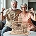 RUIFAM 3D Wooden Puzzles DIY Mechanical Wooden Wide Model Kit 1000 Pcs 3D Puzzles for Adults Teens 14+Years Puzzle Enthusiasts Box Clockwork Enchanted Castle