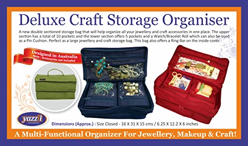 Yazzii Deluxe Craft Storage - Portable Storage Bag Organizer - Arts & Crafts Storage Bag Organizer - Multipurpose Storage Organizer For Quilting, Needlework, Knitting, Sewing, Applique Purple #TOP3