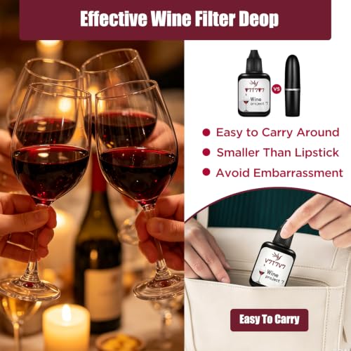 Image of 2 Packs Wine Filters Drops - Naturally Wine Filters Remove Sulfites and Histamines Wine Filters for Histamines and Sulfite, Wine Project Drops, Gifts for Wine Lovers