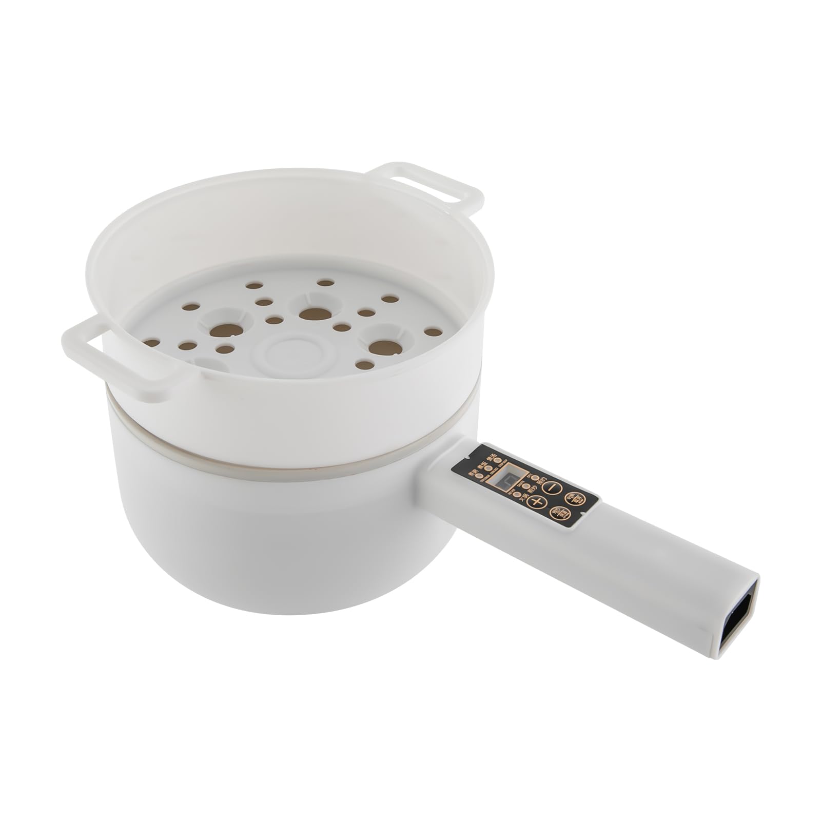 Sartenes eléctricas, 220 V, olla caliente eléctrica con vaporizador y tapa, sartén portátil de 1,6 l, antiadherente, multi-cocina para dormitorio, camping, casa
