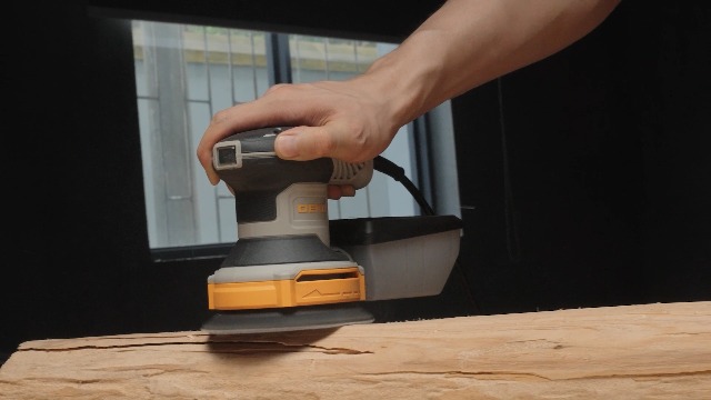 Ponceuse Excentrique 300W, 6 Vitesses, 12000 RPM, 125mm Ponceuse Électrique Avec Dépoussiérage Pour Surfaces En Bois Et En Acier - Bricolage