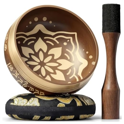 Silent Mind Cuenco Tibetano 10 cm Hecho a Mano con Mazo y Cojín - Sonido puro para meditación y relajación, artesanía de Nepal, ideal para regalo