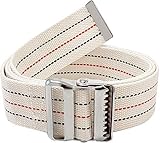 LiftAid Transfer and Walking Gait Belt with Metal Buckle and Belt Loop Holder for Therapist, Nurse, Home Care - 60'L x 2'W (Beige)