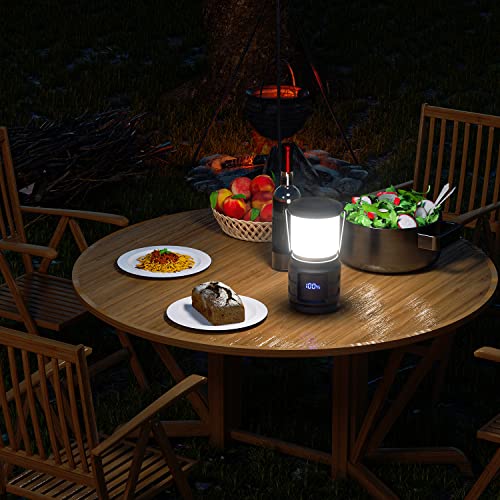 Athradies 8000Mah Camping Lantern Rechargeable Lanterns For Power Outage, 1000Lm, 4 Light Mode, Ip65 Waterproof, Led Camping Lantern For Emergency, Hurricane Supplies, Home, Black #TOP1