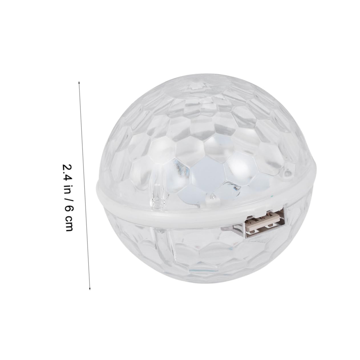 Gadpiparty USB Wiederaufladbares Discolicht Kleiner Disco Ball Licht aus Kunststoff Tragbar und Musikgesteuert für Tanz und Geburtstagsfeiern