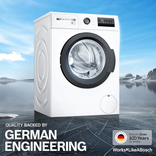 Bosch 8 kg 5 Star Front Load Fully-Automatic Washing Machine, AI ActiveWater, 15 Wash Programs, Removes 99.9% Germs with Steam, No Tangle or Wrinkle,White, WAJ28260IN view 2