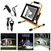 Produktbild MCTECH® 50W Warmweiß Gelb Tragbare Wiederaufladbare Handlampe LED AKKU Flutlicht-Lampe Camping Lampe Arbeitsscheinwerfer Angeln Beleuchtung Outdoor Laterne Campinglaterne Werkstatt-Flutlicht IP65 (50W Warmweiß)