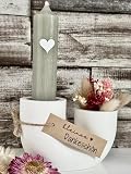 Dankeschön Geschenk - liebevolle Danke Vase mit Kerze - kleines Dankeschön Geschenk das Eindruck hinterlässt - kleines Dankeschön an Freundin, Nachbarin, Familie