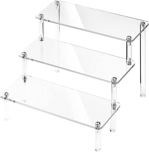 Soportes acrílicos para exhibición, magdalenas transparentes, perfumes, figuritas, elevadores, soporte organizador de colonia, estantes acrílicos