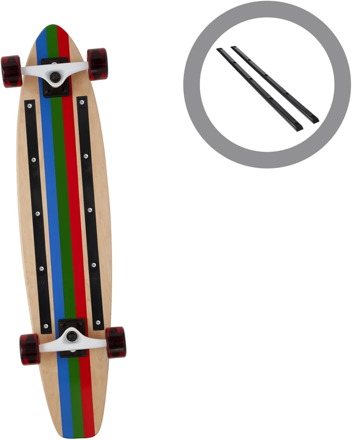 VICASKY 2pcs Professional Skateboard Rails Rib Bones for Indoor Skateboard Rails