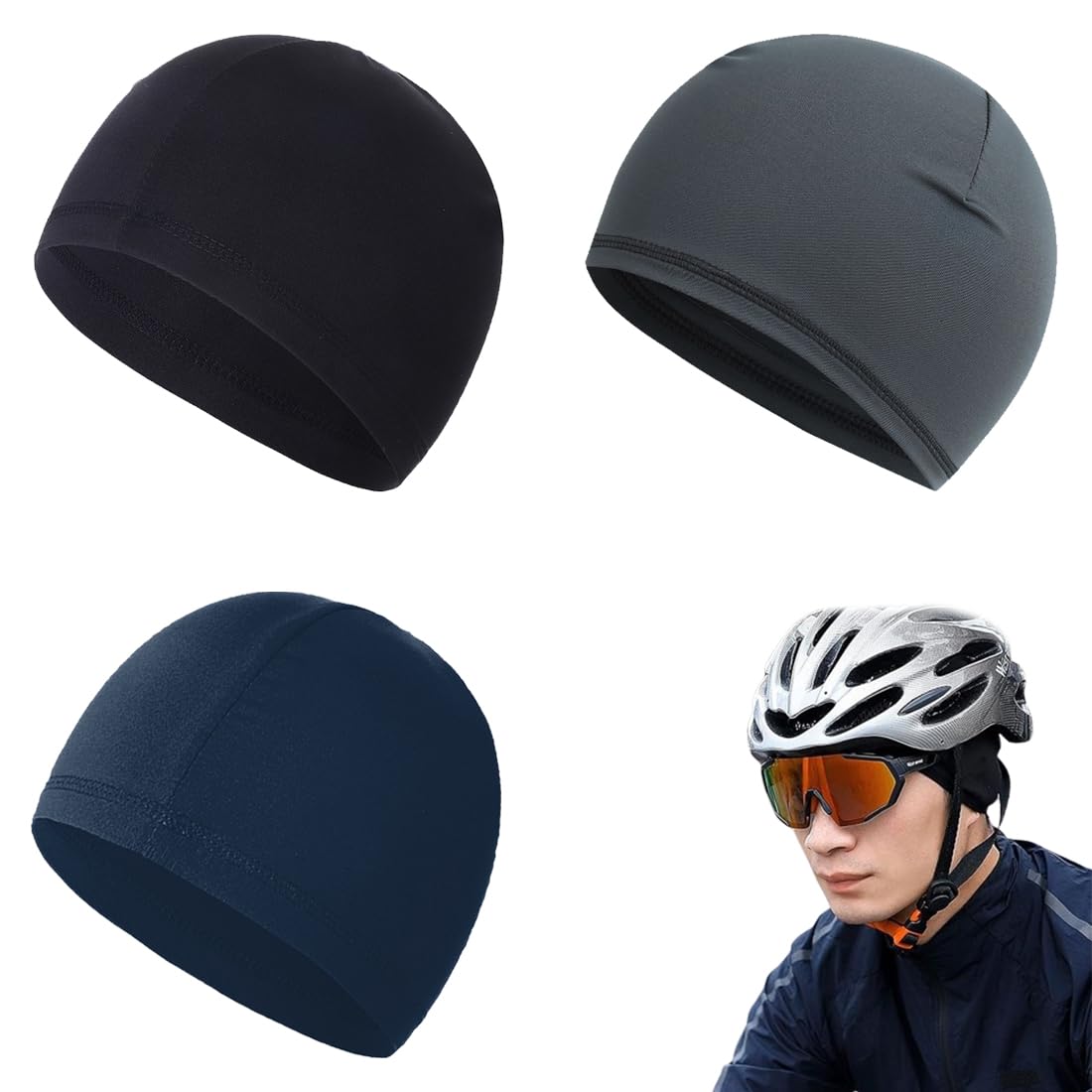 3 Pezzi Sottocasco Moto/Bici Estivo - Bandana Traspirante Assorbisudore Uomo Donna - Foto 3