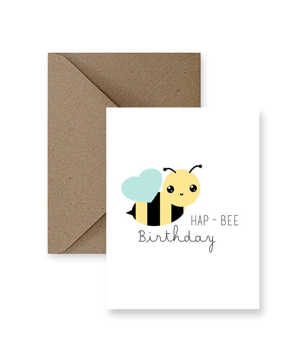 Hap-Bee Birthday Greeting Card
