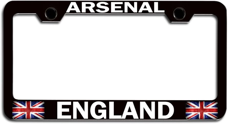 Makoroni - Arsenal England British England Bl Steel License Plate Frame, License Tag Holder