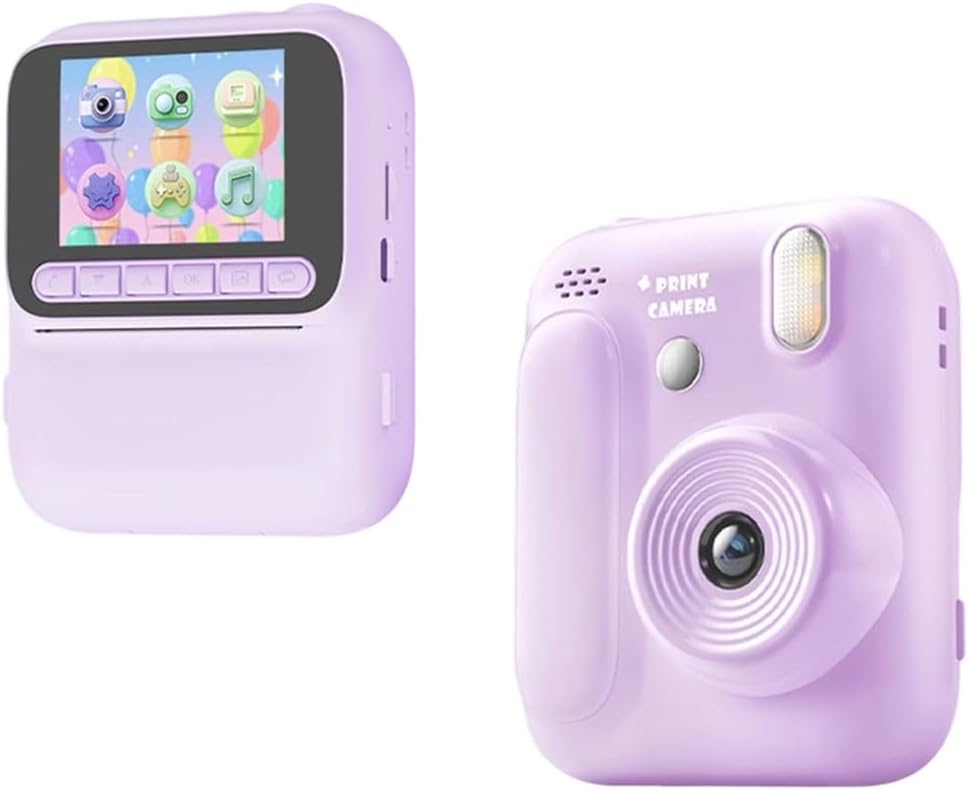 Children Digital Instantly Camera with 1080P Video Recording 8X Zooming and 23 Cartoon Fillter Fun Creative Gift for Kids