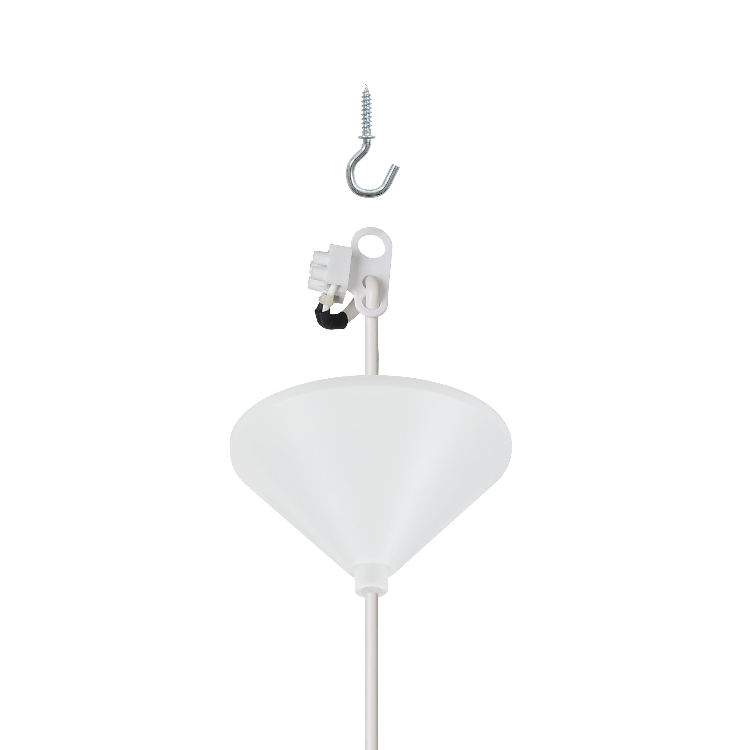 Eglo lampada a sospensione Vetro, 1 fiamma, classica, vetro | satinato, plastica e cristallo, lampada da tavolo bianca, cucina con attacco E27, Ø 35 cm