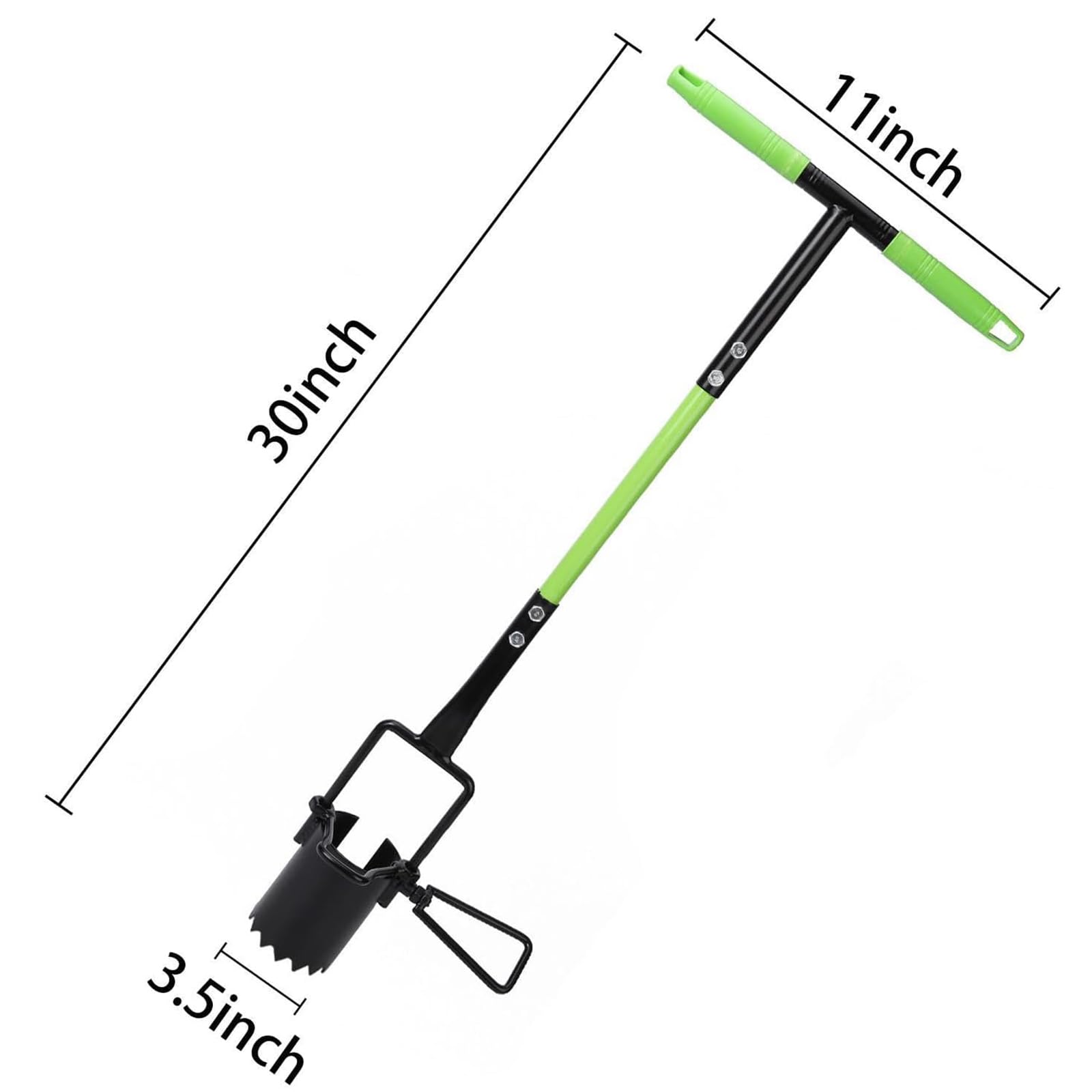 Trasplantador De Bulbos De Jardinería, Herramienta para Plantar Bulbos De Mango Largo, Plantador De Bulbos De Mango Largo con Base Dentada Y Pedal, Sin Necesidad De Manos Y Material Duradero